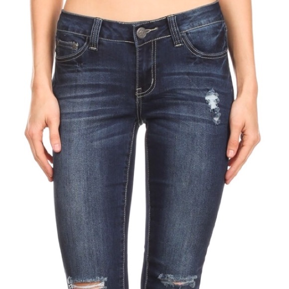 Mid-Rise Ripped Skinny Jeans - Picture 2 of 5